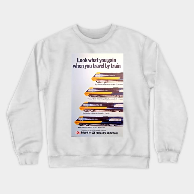 British Rail Inter City HST poster Crewneck Sweatshirt by Random Railways